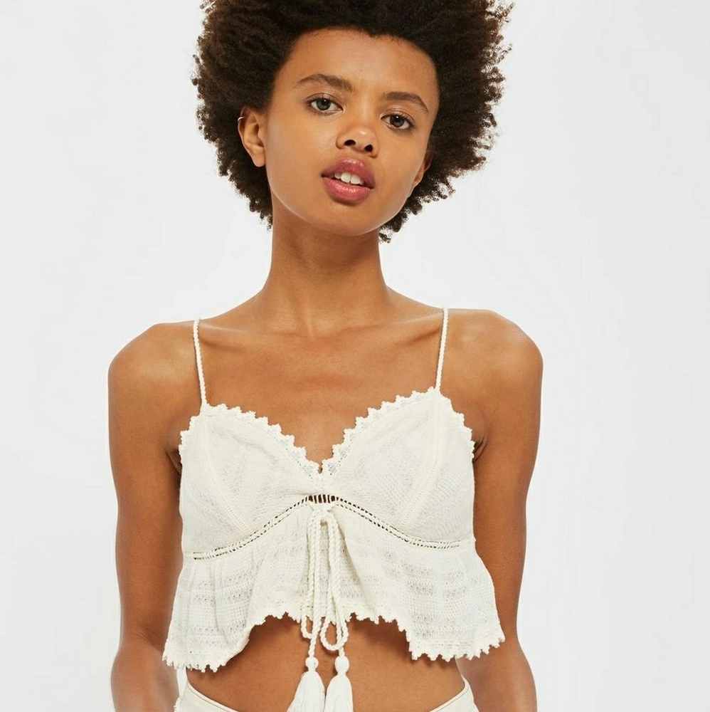 TOPSHOP Knitted Crochet Bralet